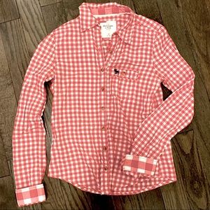 Abercrombie and Fitch Red Check Shirt XS